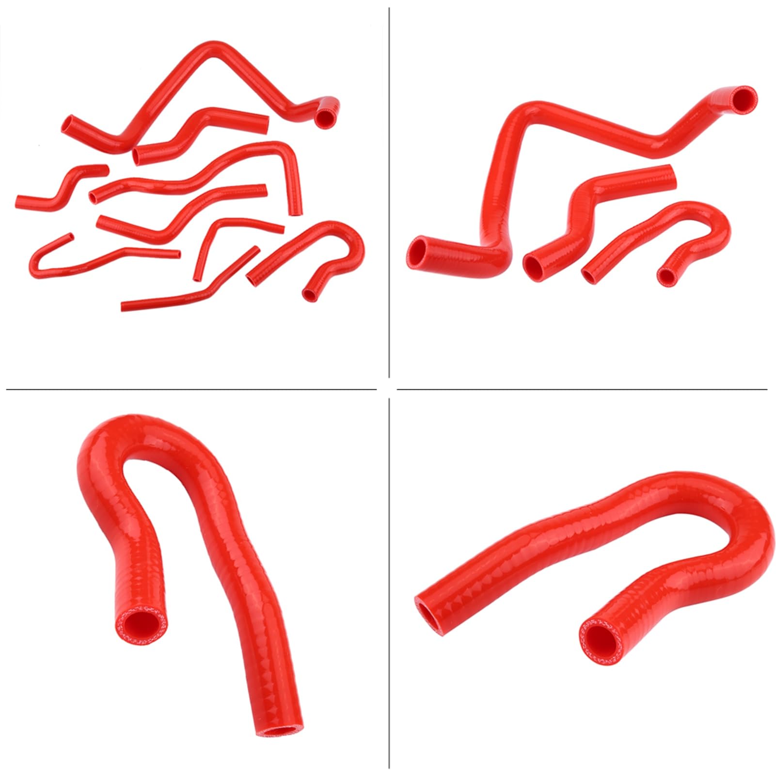 Mangueras de Radiador de Silicona, 9 Piezas Kit de Manguera de Radiador Automático de Silicona Kit de Manguera de Coche Turbo Reemplazo para D15 D16 SOHC EG EK 1992-2000