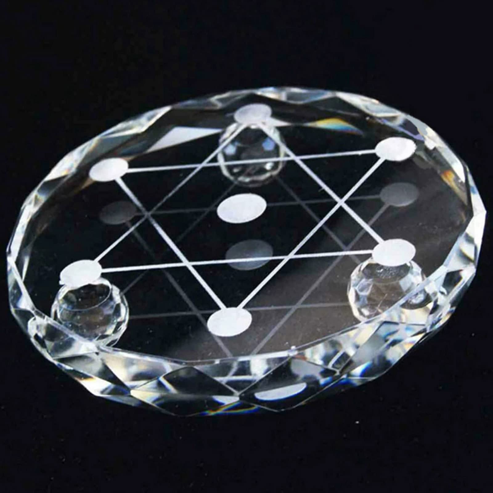 Sfera Sfera di Cristallo Chakra delle pietre di cristallo curative Pietra preziosa energetica per la meditazione Divinazione energetica Pietre preziose Reiki Chakra,ClearBase