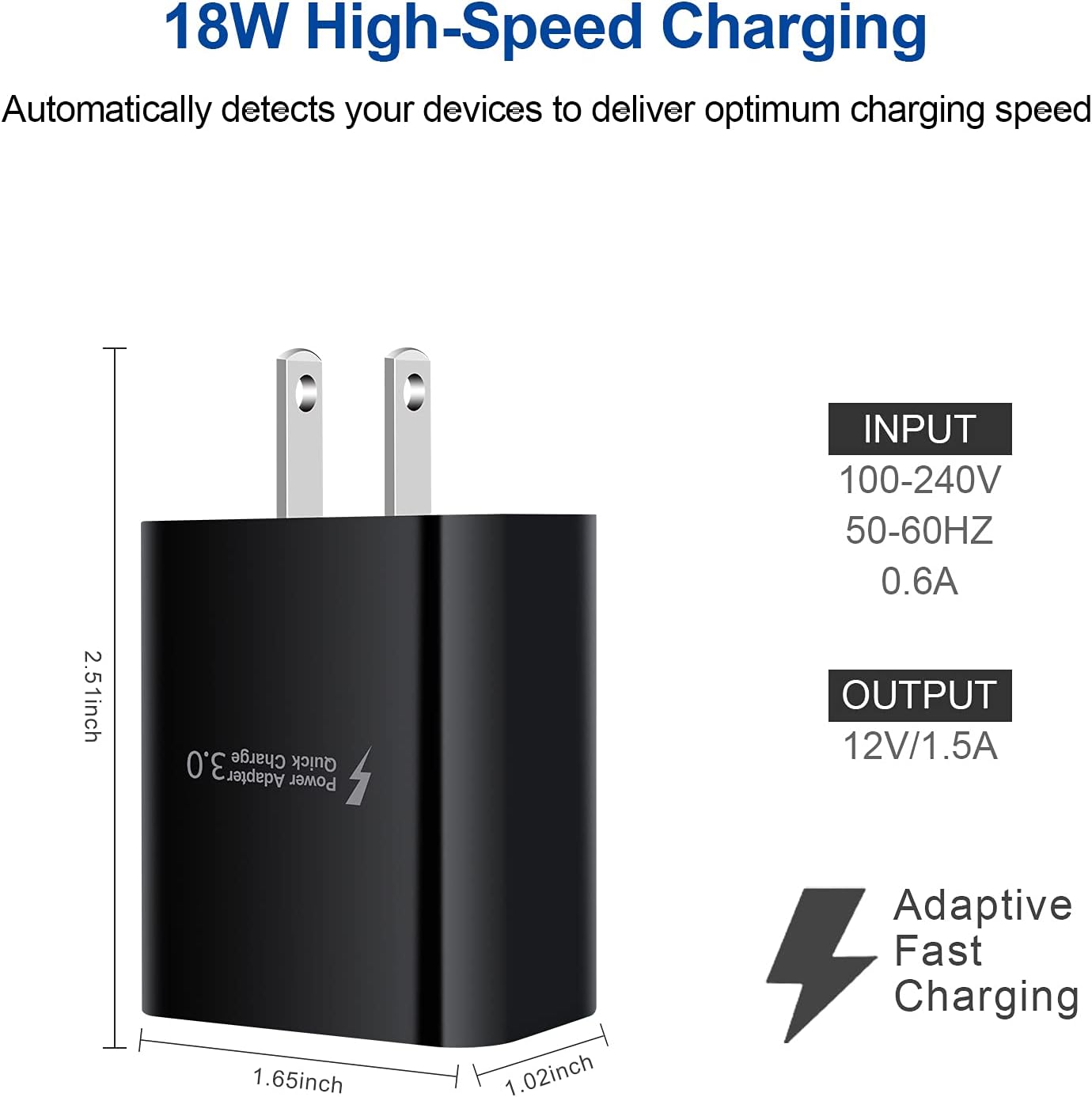 Type C Samsung Charger Fast Charging for Samsung Galaxy A17/A36/A57/A37/S26 Ultra/S26 Plus/S25FE/S25 Ultra/S25+/A16/S24 Ultra/A26/A56/S23, USB C Charger Cable Charger Android Cord 6FT+Wall Adapter 18W image 4