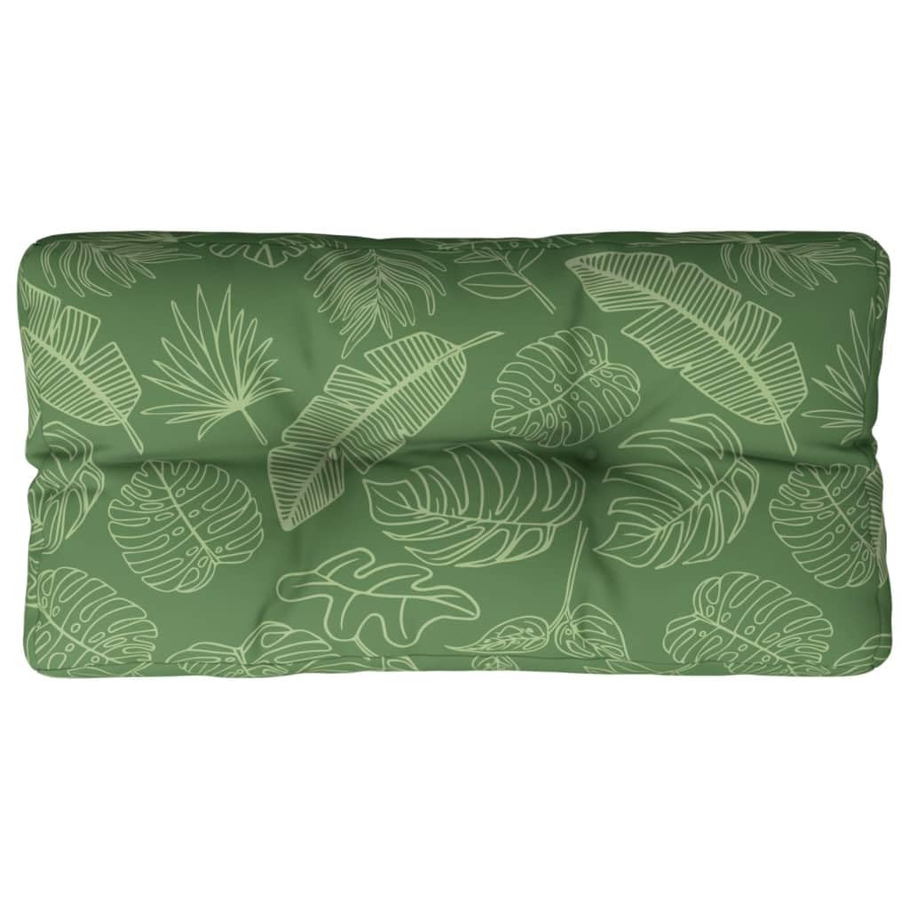 Cojín para palés, diseño de hojas, 70 x 40 x 12 cm, 100% poliéster, con fibra hueca de polipropileno, para silla de jardín, balcón, sofá, diseño moderno y material robusto para exterior e