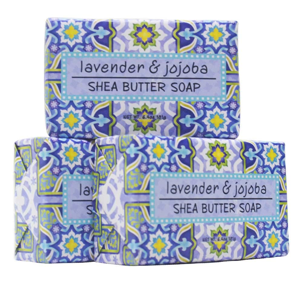 Greenwich Bay - 6.5 oz Garden Shea Butter - 3 Bar Soaps - Lavender & Jojoba