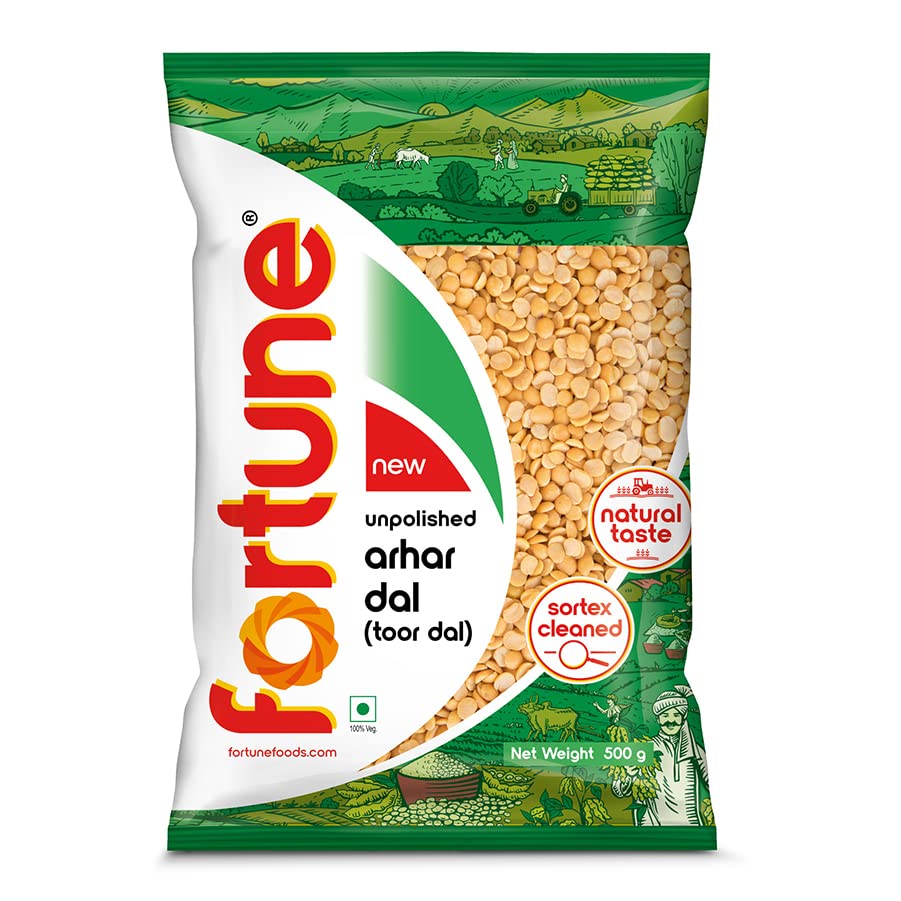 Arhar Dal (Toor Dal), 500 gm, Unpolished and Sortex cleaned