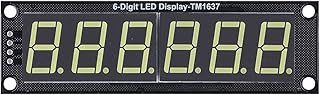 Marhynchus LED Display Digital Tube 6 Digit 7 Segment Decimal TM1637 IC 2 Pins White Light Digital Display Module