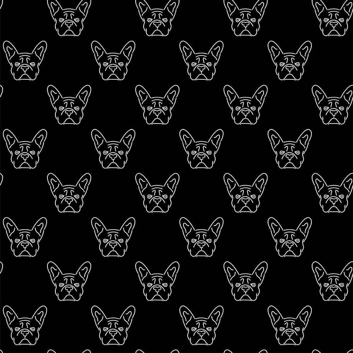 Walls By Me Black and White Dog Peel and Stick Removable Wallpaper 5196