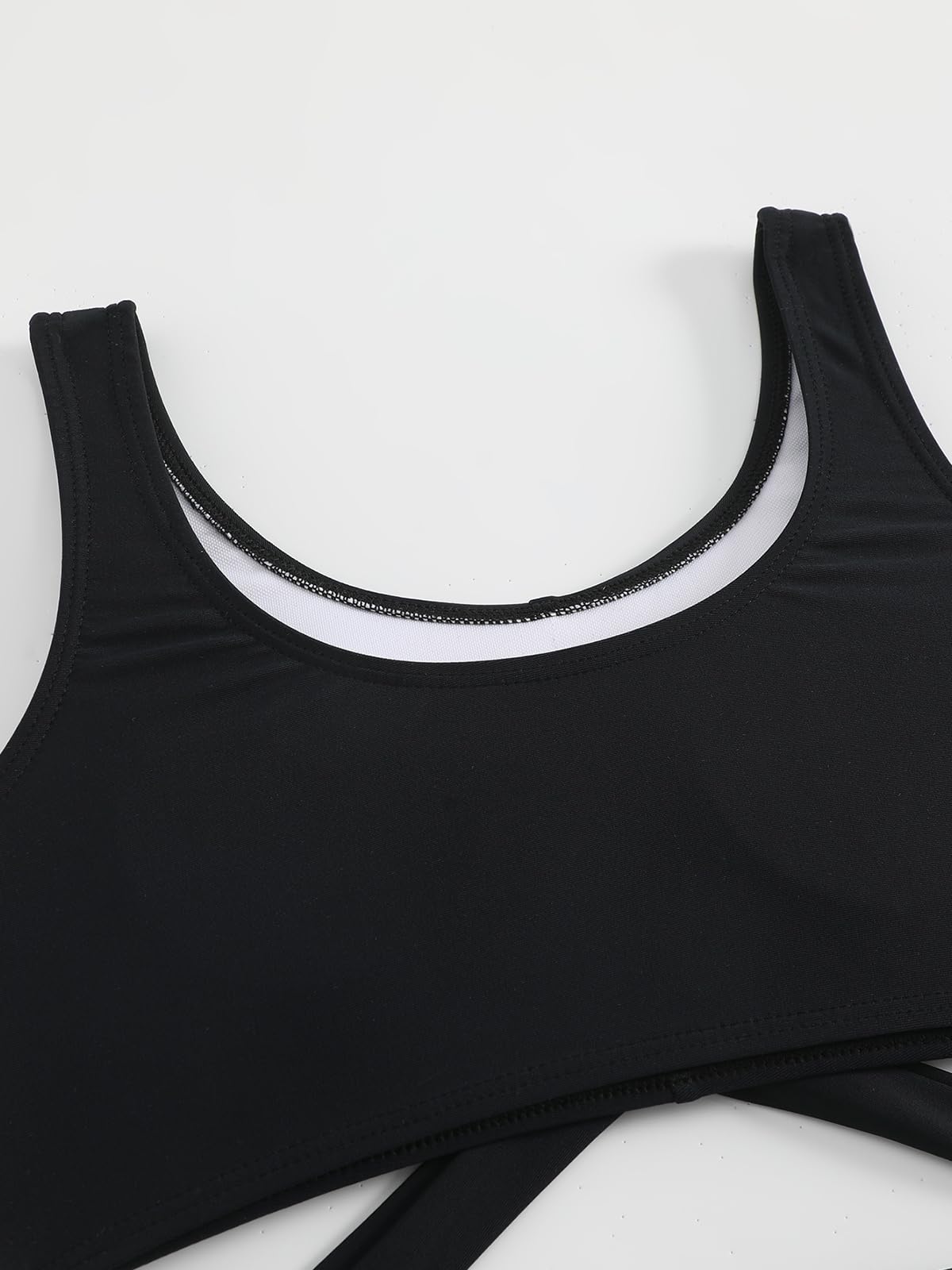 Mädchen Bikini Set 3-teilig mit Badeshorts, Kreuz-Badeanzug für Teenager & Kinder, Modische Badebekleidung für Strand und Pool, 9-14 Jahre (128,134,140,146,152,158,164)