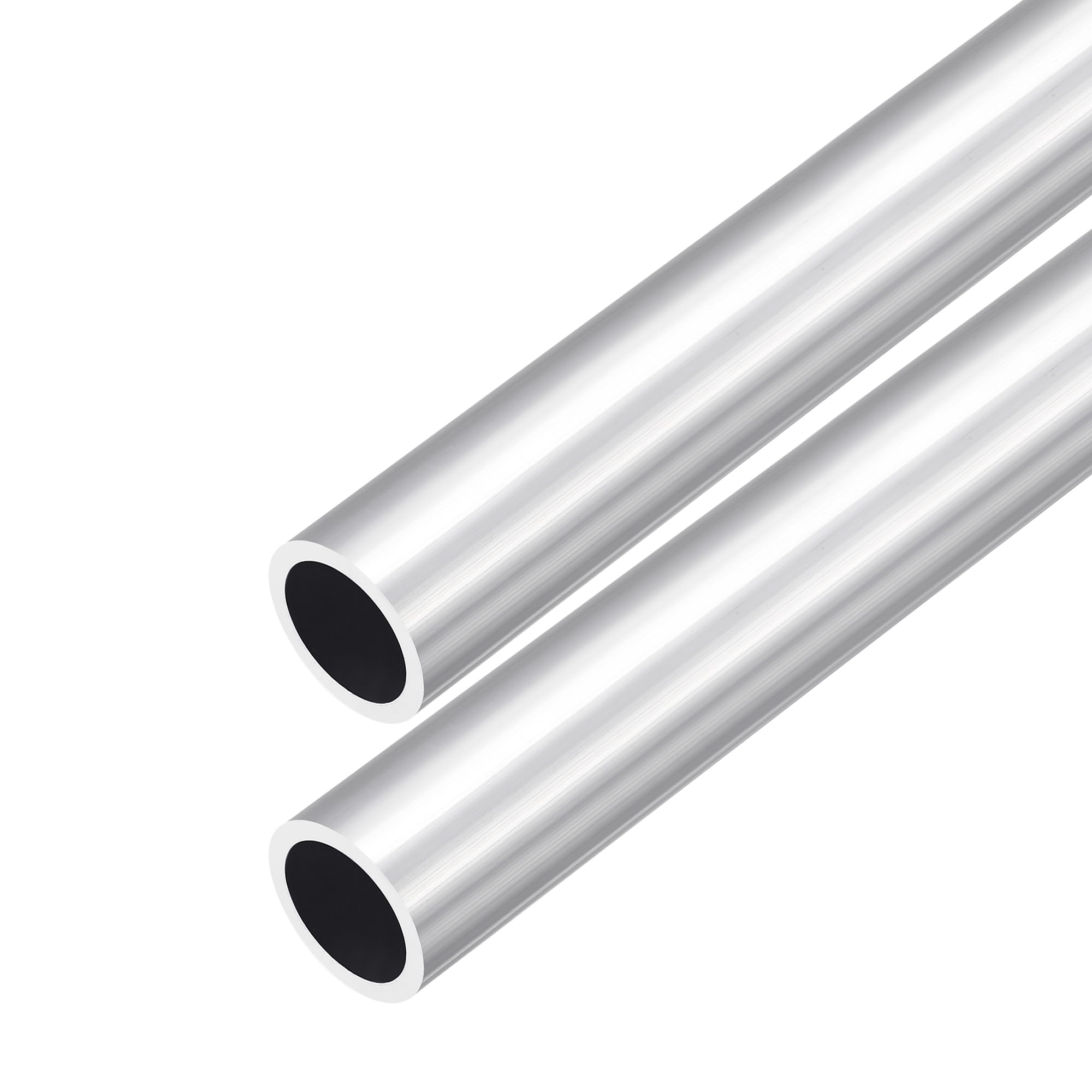 DMiotech 2Pack (26mm OD x 20mm ID) 6063 Aluminum Round Tube 300mm Length Industry Metal Tubing for Machinery Frame Construction DIY Projects