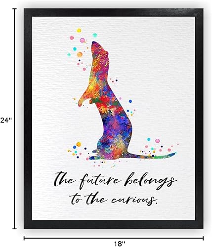 Vista 15 de Dignovel Studios 8 x 10 sin marco hurón doméstico mascota doméstica animal mascota cita inspiradora futuro pertenece a curioso acuarela arte