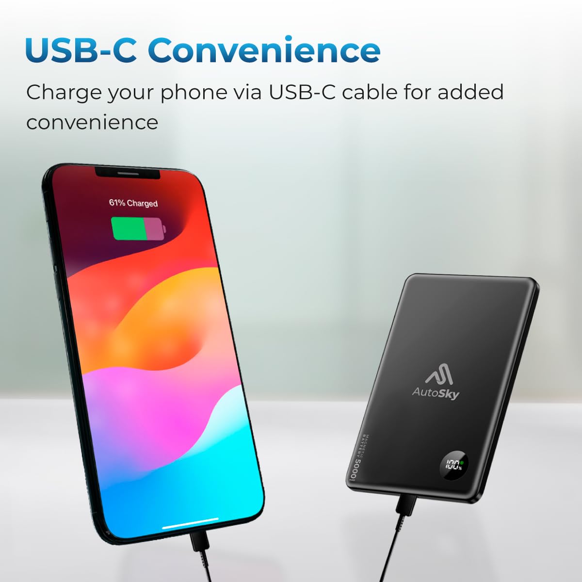 ※kaCASETiFY POWER BANK 5000mAh Amazon.com: ZBF Wireless Portable Charger,5000mAh Slim