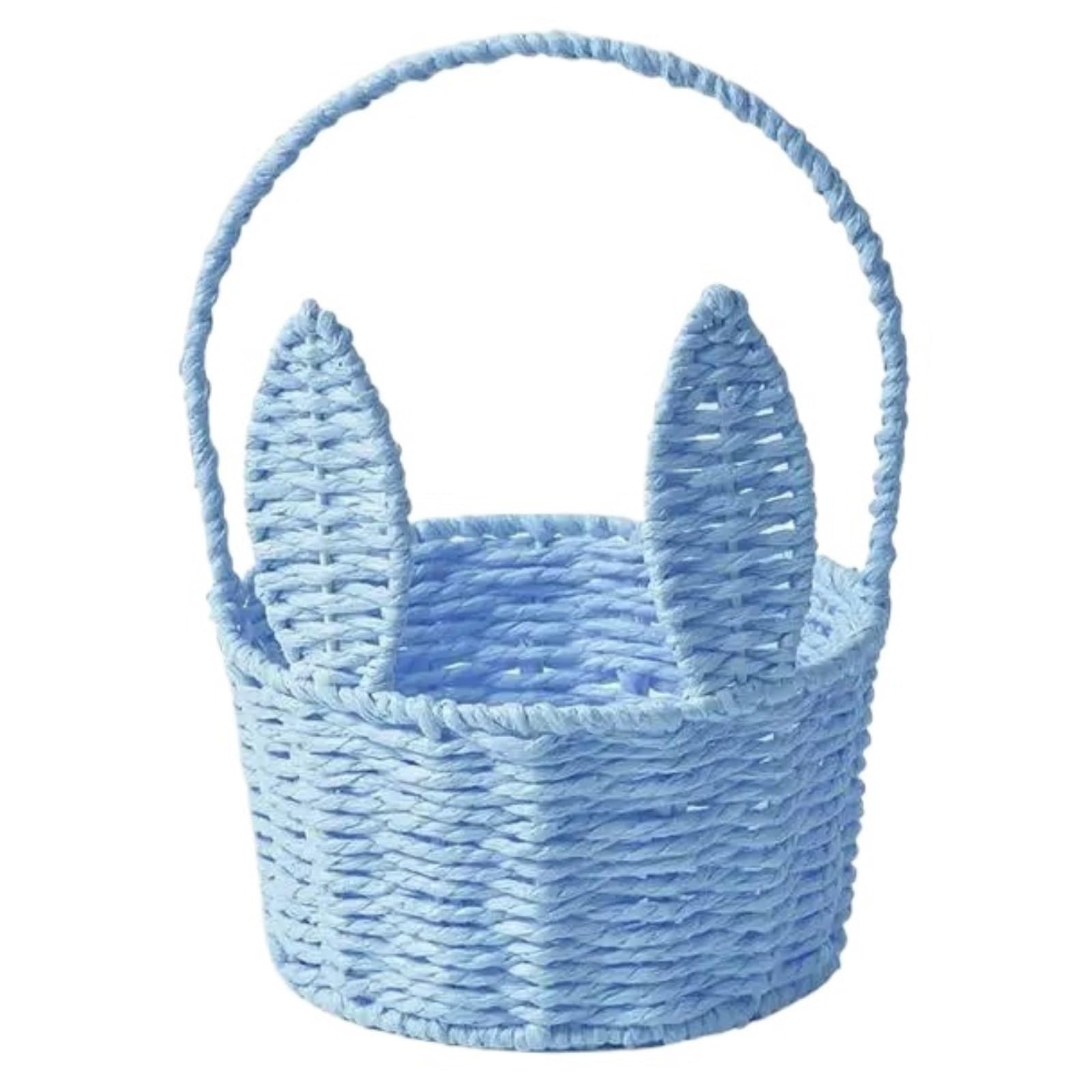kosz na jajka. Kosz pleciony, ręcznie tkany, piknikowy, do zbierania jajek, kompaktowy, klasyczny, estetyczny, dekoracyjny sypialni, patio, pikniku(Blue)