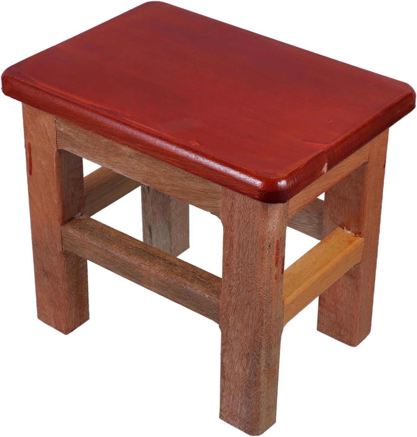 KICHOUSE 1pc Rustic Wooden Step Stool Compact Footrest for Shoe Changing Sturdy Small Wooden Stool for Home Use Slip Design Plant Stand and