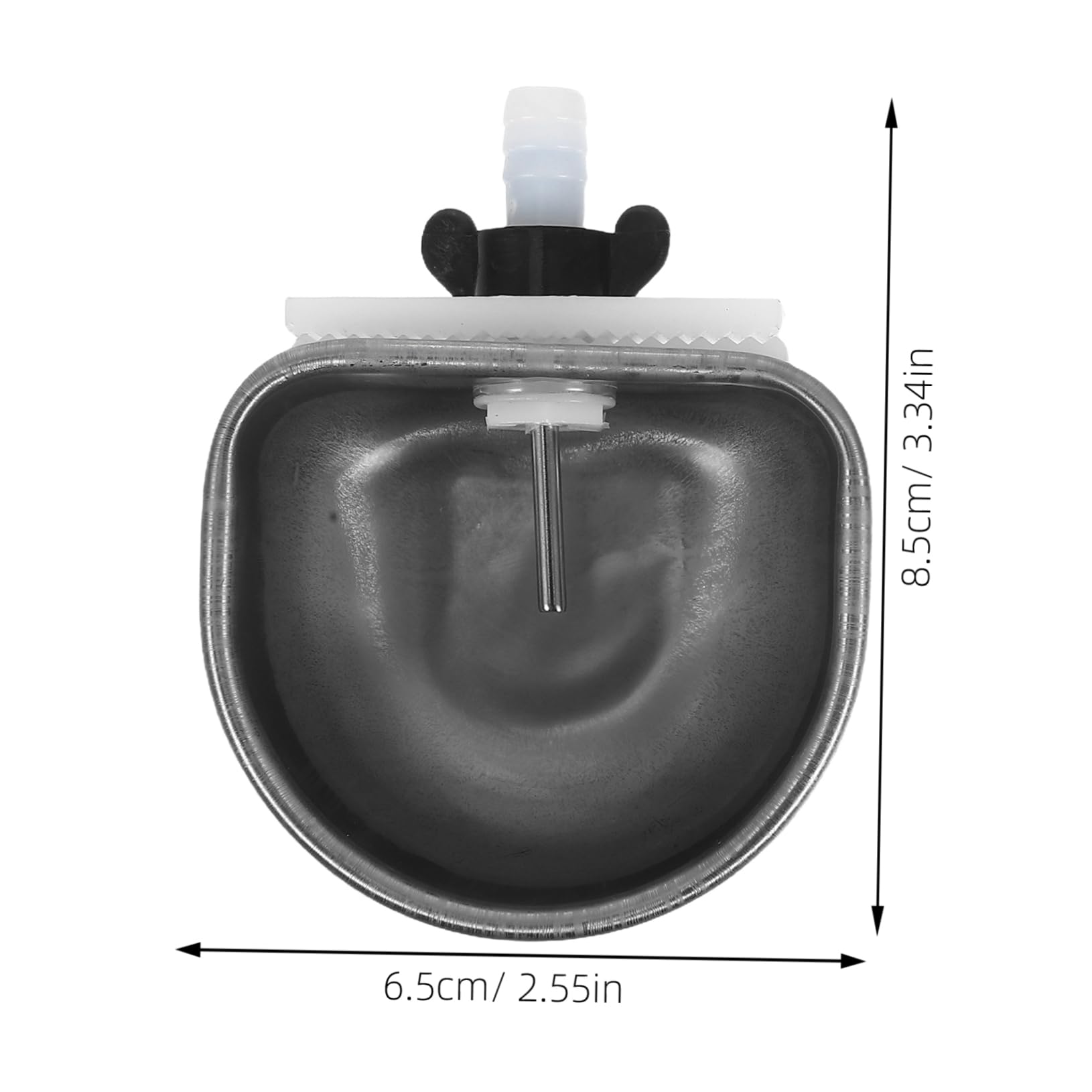 HEMOTON Stainless Steel Rabbit Waterer Automatic Feeder Bowl Metal Pet Drinking Bowl Cage Water for Small Animals