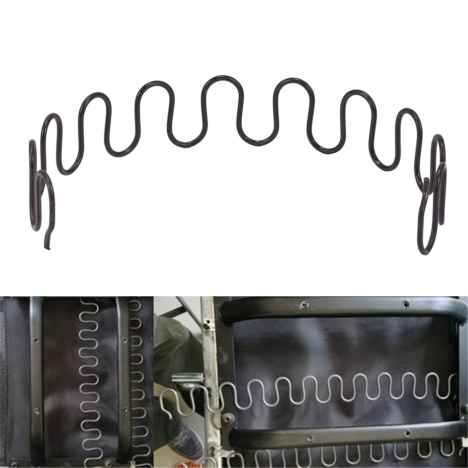 Ressorts de Rechange pour canapé 4 pièces 31in (78.74cm) avec 16 Clips en S, 4,0 Fils de diamètre Kit de réparation de Ressorts de canapé pour siège de décoration intérieure de Meubles