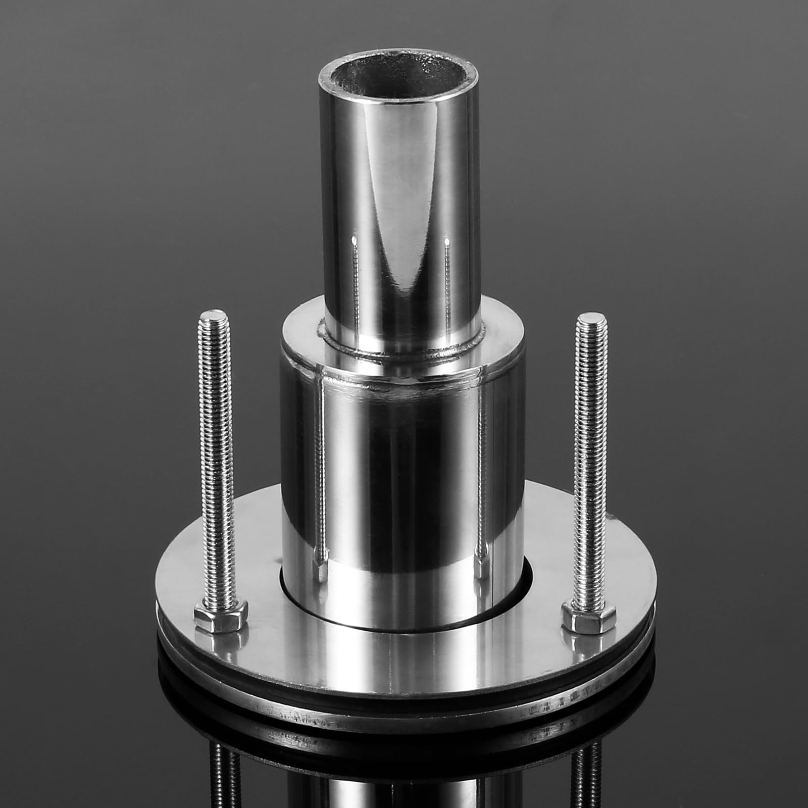 Straight Thru Hull Exhaust Skin, Stainless Steel 316 Straight Thru Hull Exhaust Skin Fitting 24mm Tube Pipe Diameter Socket Hardware for Diesel Parking Heaters