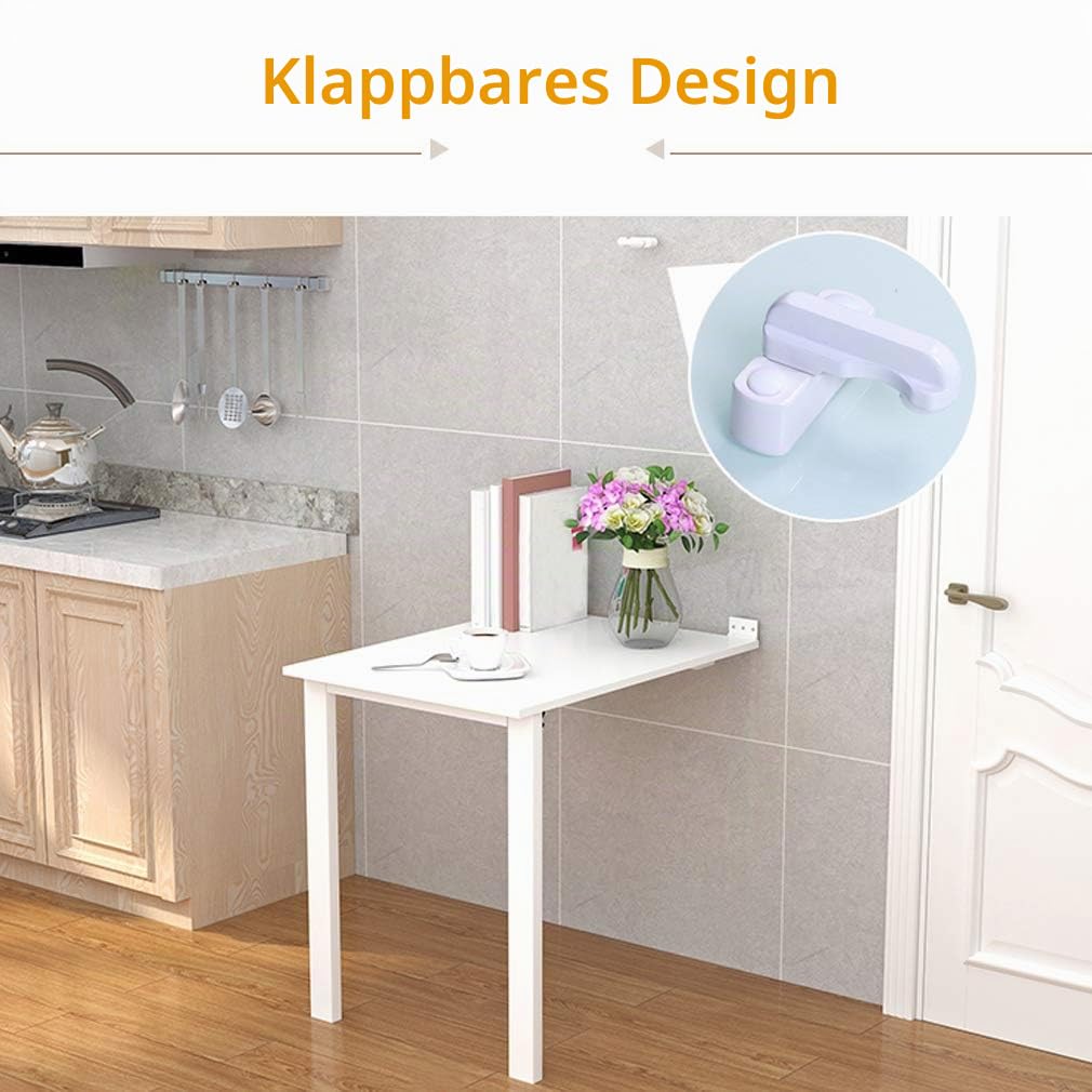 wandklapptisch klapptisch Wand wandtisch klappbar, Unsichtbarer, an der Wand montierter schwimmender Klapptisch, multifunktionale Werkbank für das Heimbüro, Küchen-Esstisch, umwandelbar in W