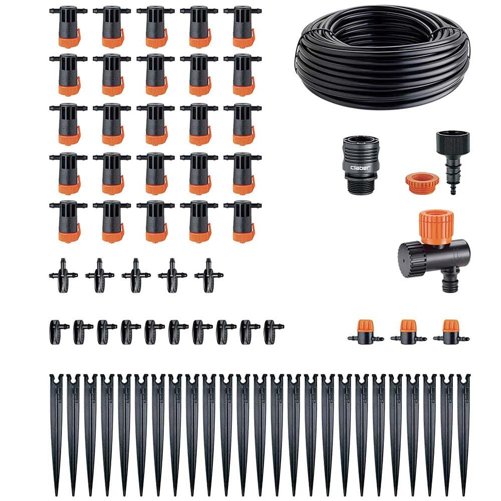 Claber Drip Kit 25 Pots Plus Automatic Watering System, Drip Irrigation