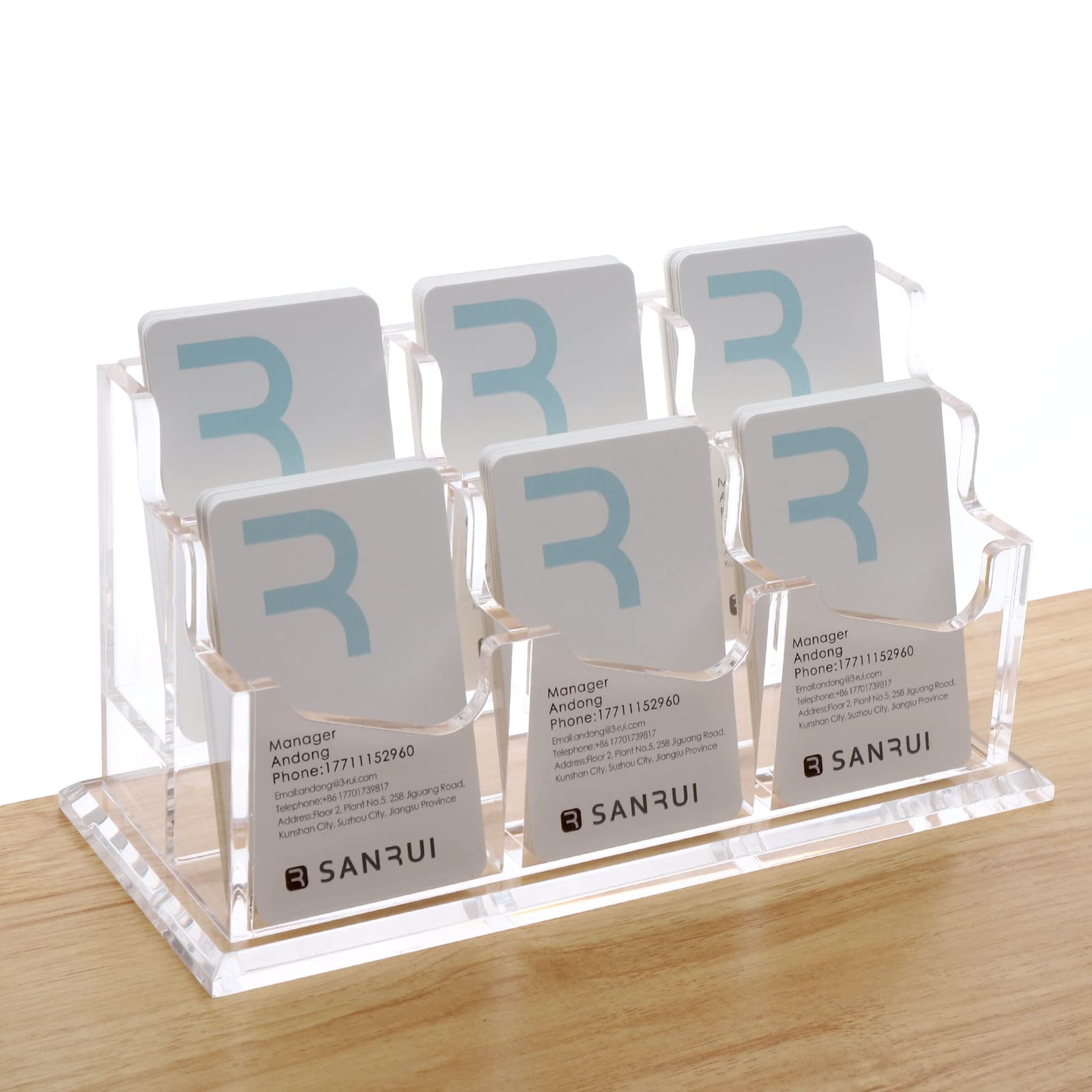 Amazon.com : SANRUI Vertical Business Card Holder, Acrylic Business Card  Display，Clear Desktop Business Card Stand for Exhibition, Home & Office :  Office Products