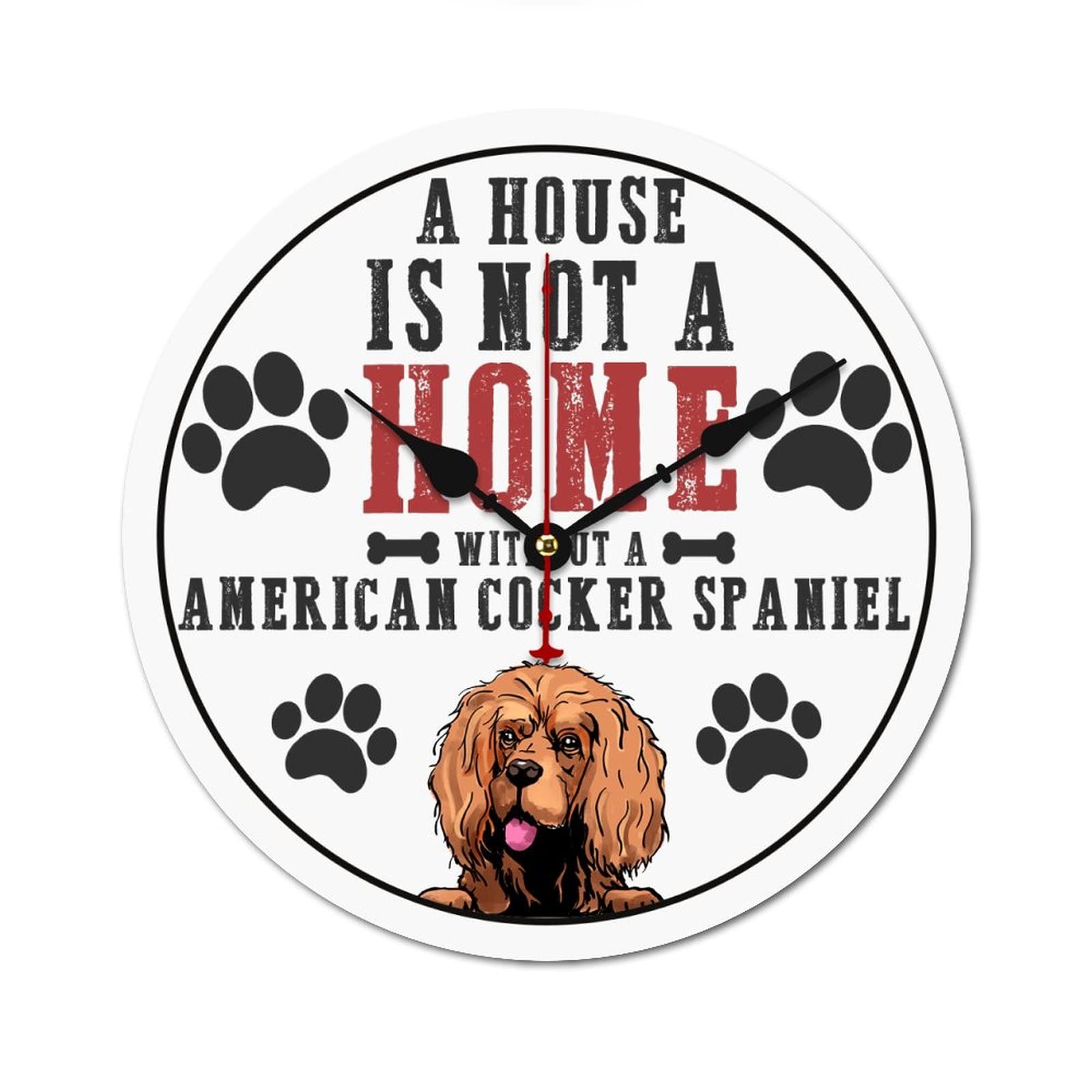 Horloge murale American Cocker Spaniel décoration maison cuisine salon 38 cm