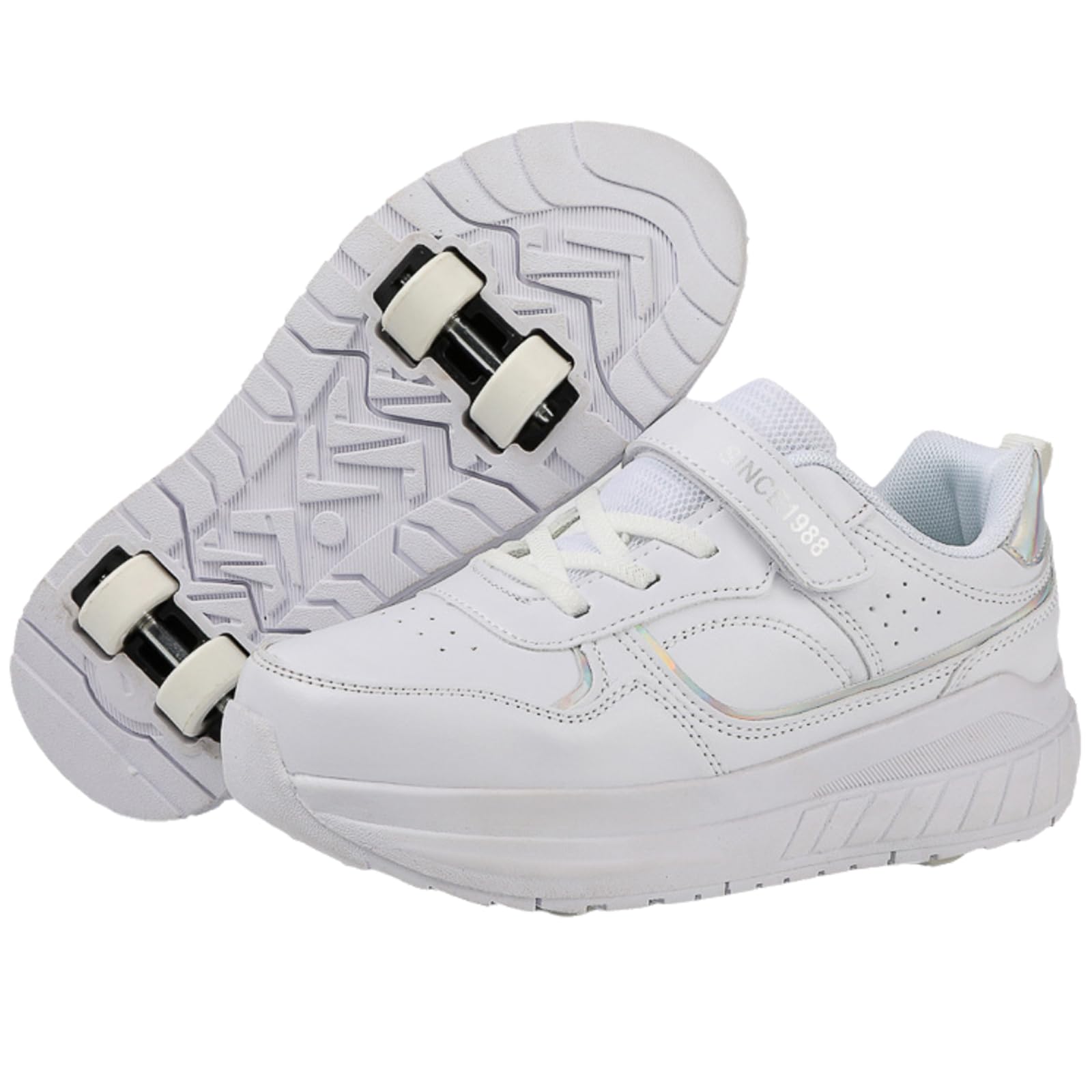 Zapatillas Deportivas con Ruedas para niños,Zapatos con Ruedas Unisex niños,Automática Calzado de Skateboarding,2 en 1,Multiusos,con 4 Ruedas Retirable,para Pascua Cumpleaños,Navidad