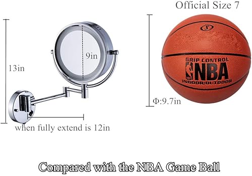 Miniatura 7 de Espejo de maquillaje Cavoli para baño con luz LED soporte de pared Cromado