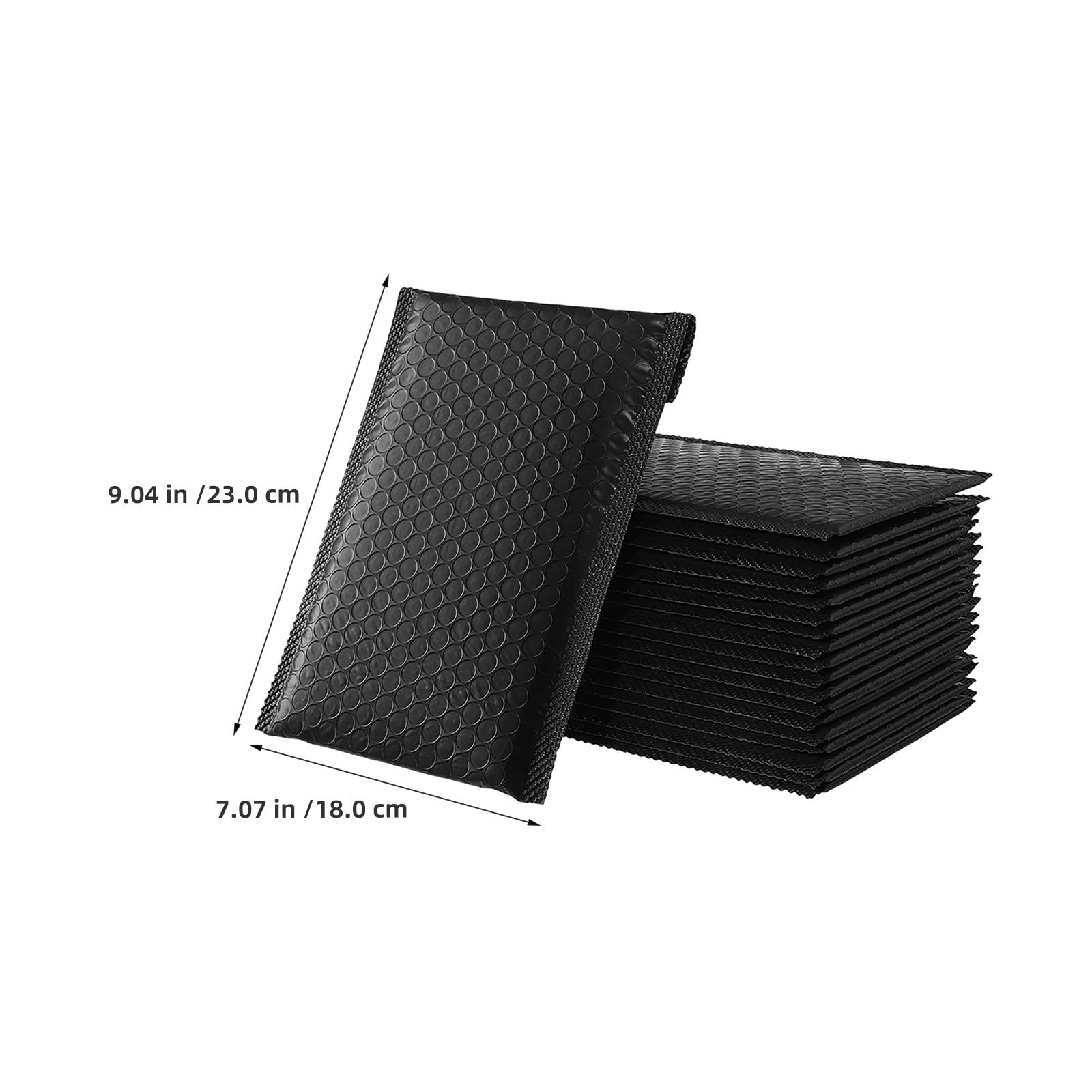NUOBESTY Lot de 50 enveloppes noires d'expédition : sacs d'emballage 9 x 7 pouces pour petites entreprises - Petites enveloppes pour bijoux à expédier - d'expédition pour les fêtes