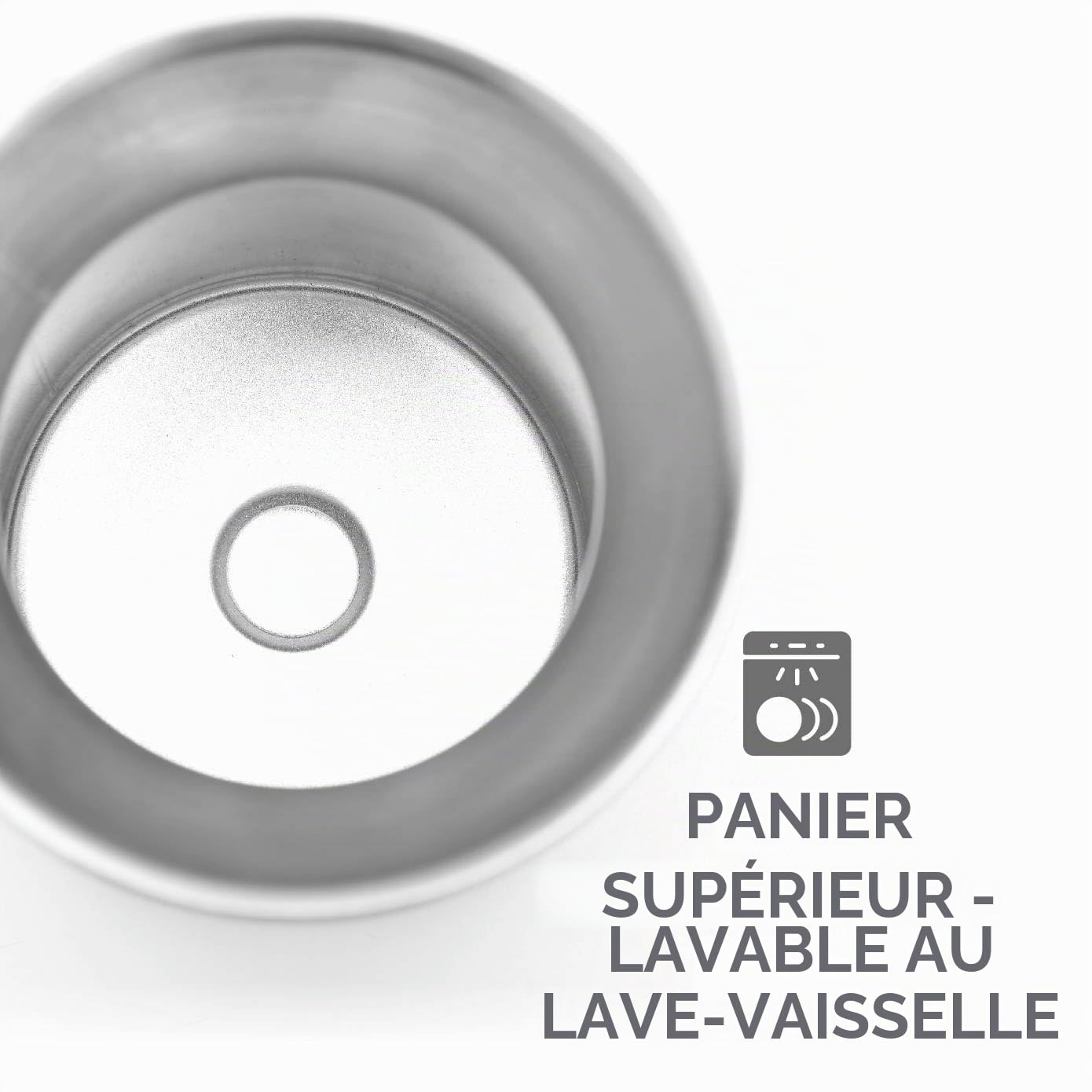 BALIBETOV Moderne Calebasse Maté Yerba (Tasse Maté) et Bombilla Maté - Acier Inoxydable 18/8 à Double Paroi - Comprend Deux Bombillas et Une Brosse de Nettoyage (Bois)