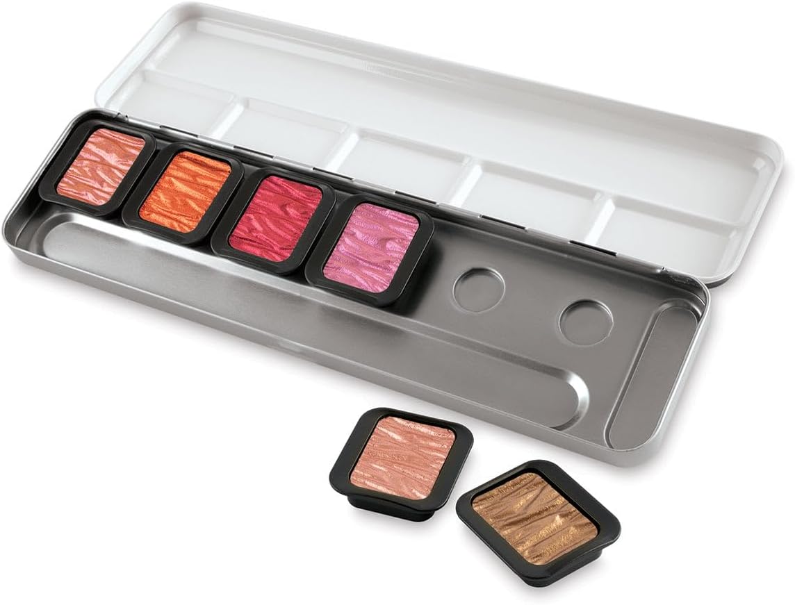Mica Watercolor Pearlescent Paint, Warm Set (F0603)