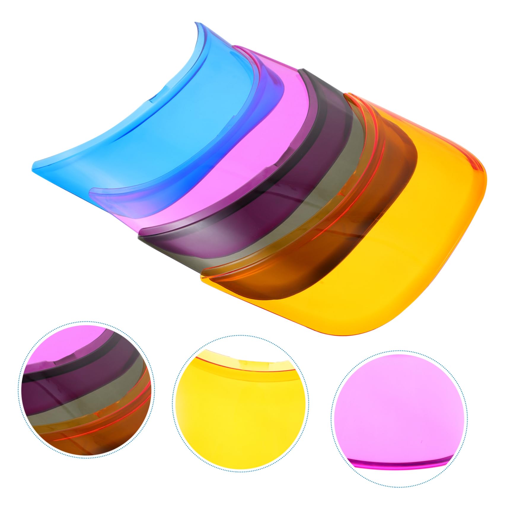 BESPORTBLE 4stücke Sonnenvisier Transparent Ersetzen Hutvisier Sonnenschutz UV Schutz Visier zum Selbermachen für Fahrradhelme Outdoor Aktivitäten