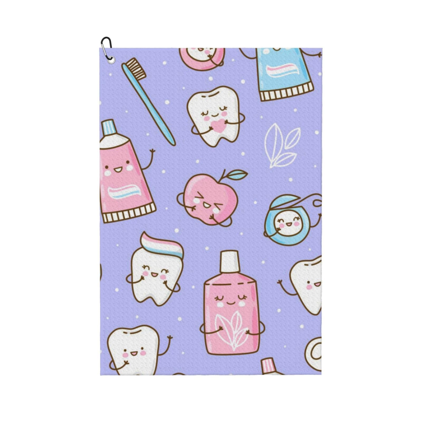 Hnnkloy Dentist, 16x24 in Portable Waffle Golf Towels with Carabiner Clip for Golf Bag