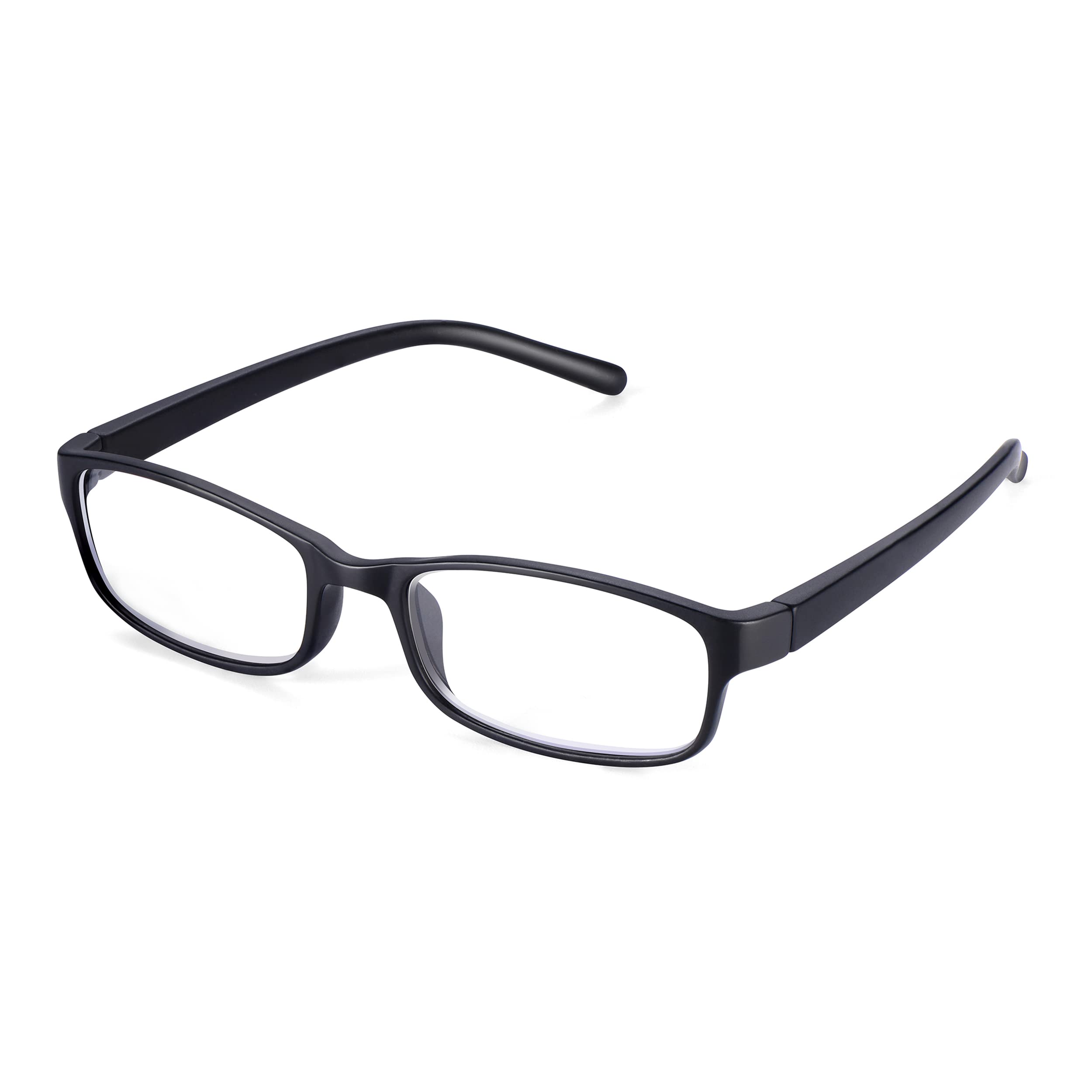 Read Optics Unisex Black +2.0 Reading Glasses In Eye Glasses Non Prescription, Rectangular Tort Ready Readers