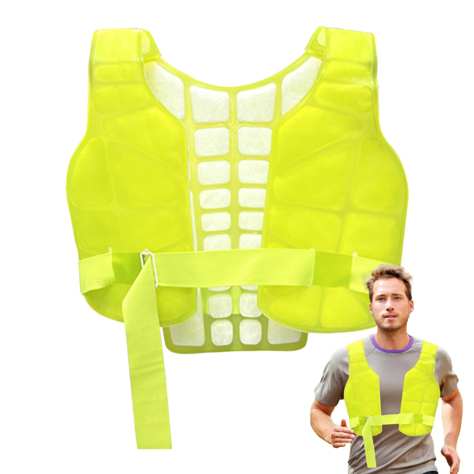 Chaleco De Refrigeración Exterior - 38 Cm 14.96 X 12.99 Pulgadas Equipo De Protección Personal, Equipo De Protección Solar Ligero, De Calor Transpirable | Chaleco De Seguridad S