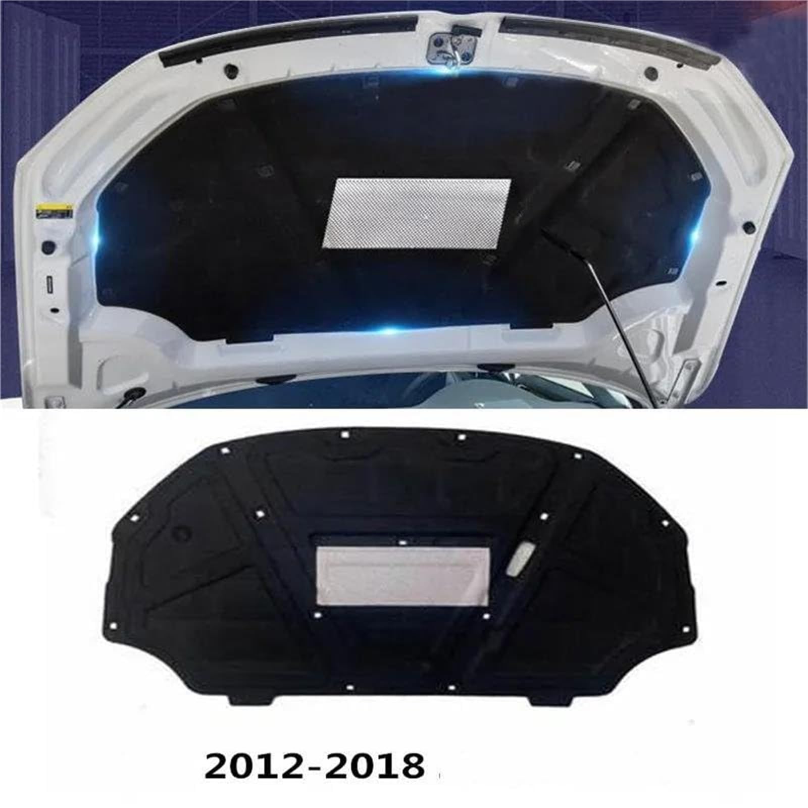 dla dla VW, dla dla Jetta, MK5 MK6 MK7 2006-2022 Maska silnika | Izolacja cieplna bawełniana Mata dźwiękochłonna