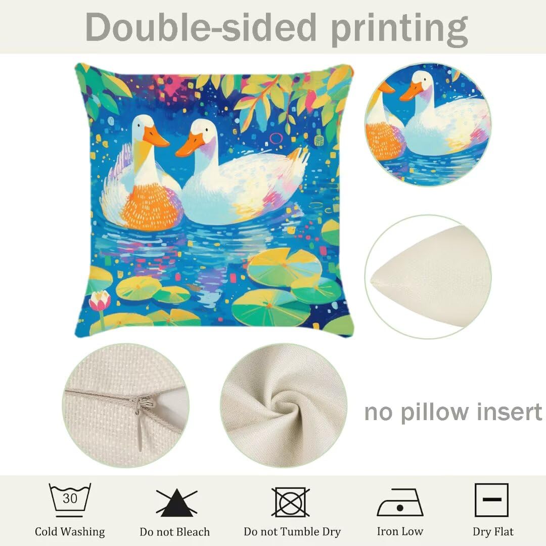 Fundas Cojines 50x50 cm Exterior Cojines Blanco Fundas de Almohada Juego de 4, Cuadrados Funda Cojin Azul Almohadas con Cremallera, Sofa Cama Decorativos para Hogar, Jardín, Salón y Dormitorio Ym19