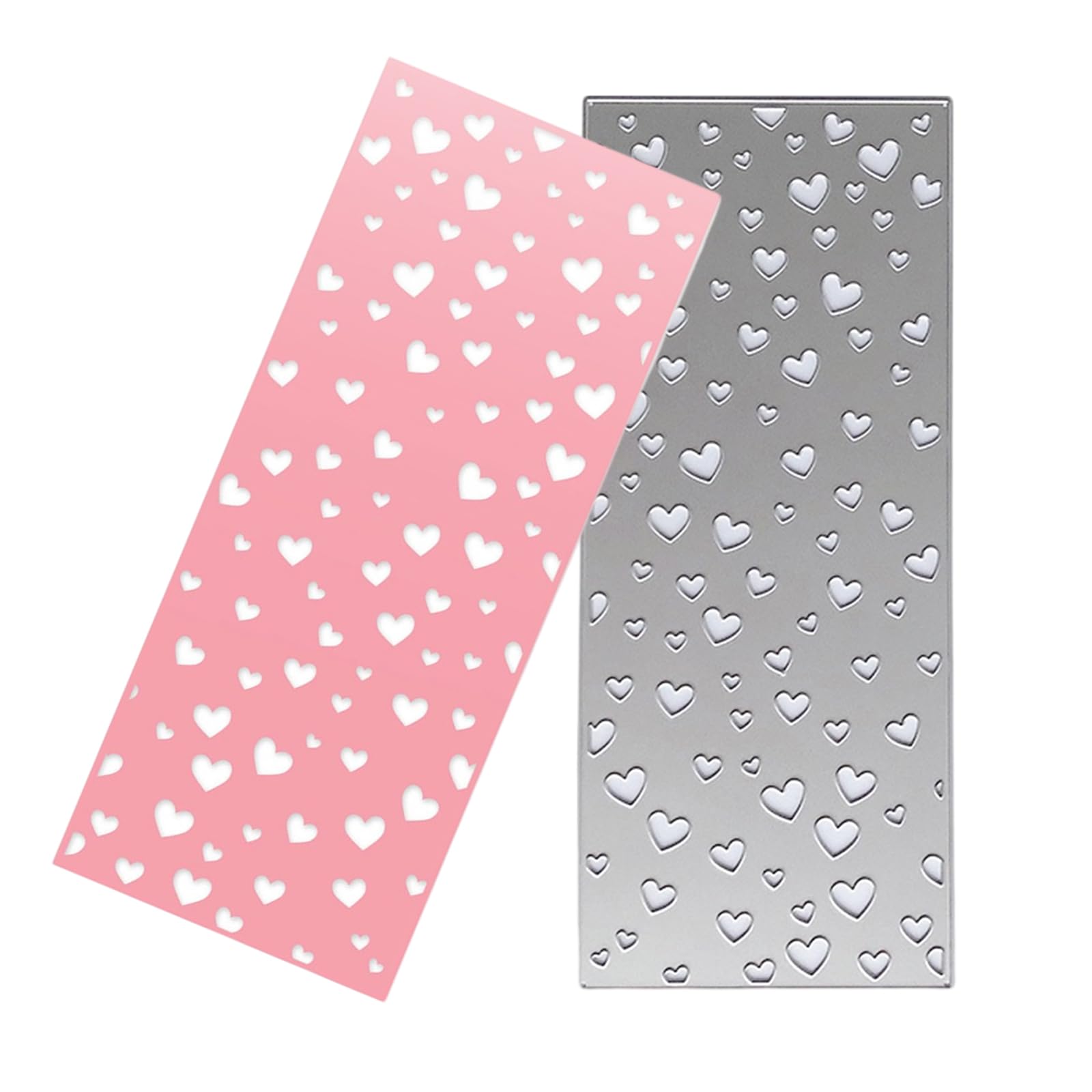 Tsophreniq Background Metal Die Cut Embossing Stencils Heart Shape Cutting Dies for Scrapbooking Photo Album Decorations Metal Cut Heart Shape Cutting