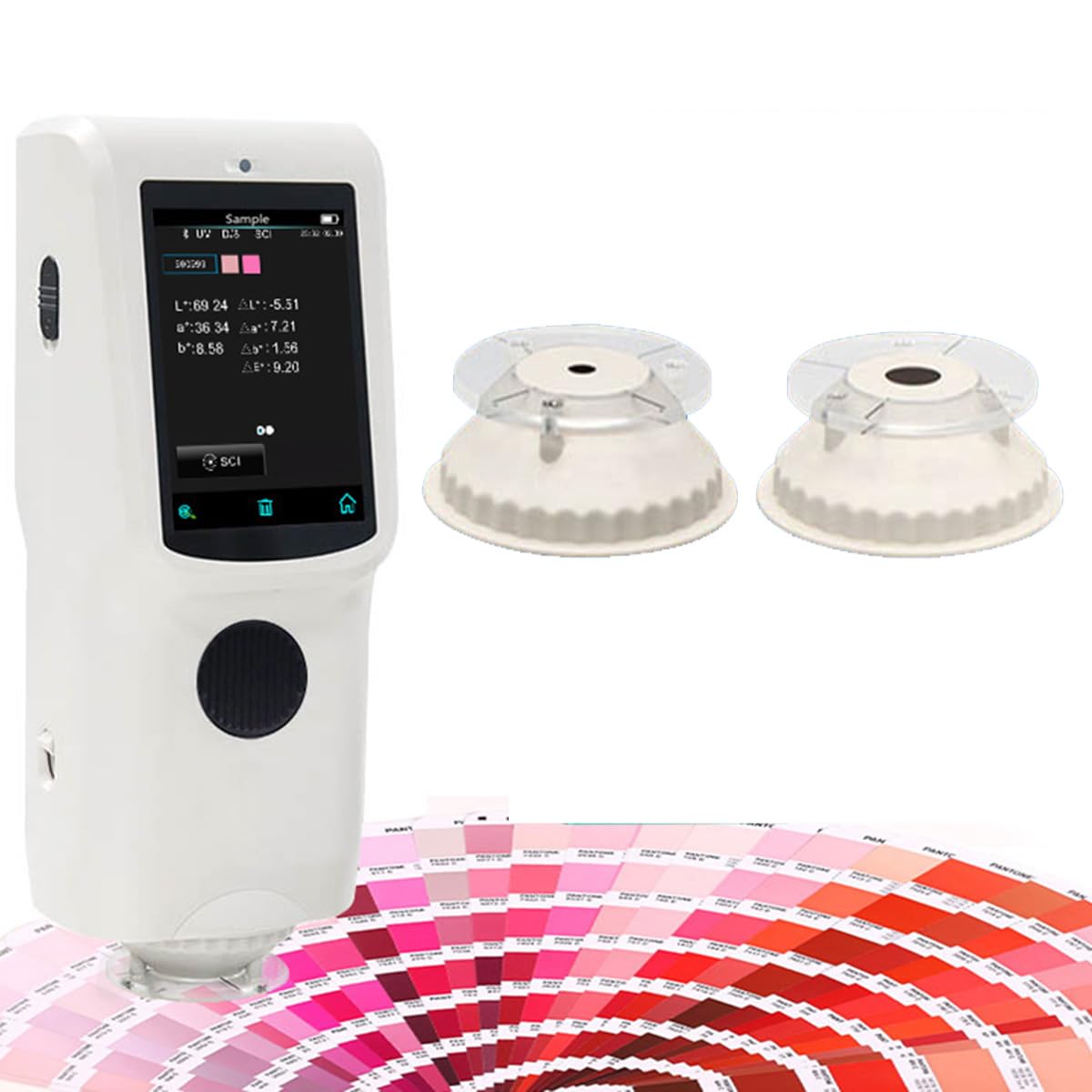 VTSYIQI Portable Spectrophotometer Handheld Spectrophotometry Color Measurement Tool with Calibre Ø8mm Ø4m Repeatability 0.03 Display Accuracy 0.01