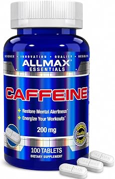 ALLMAX Caffeine - 100 Tablets - Increases Mental Alertness, Focus & Energy - Vegan - 100 Servings