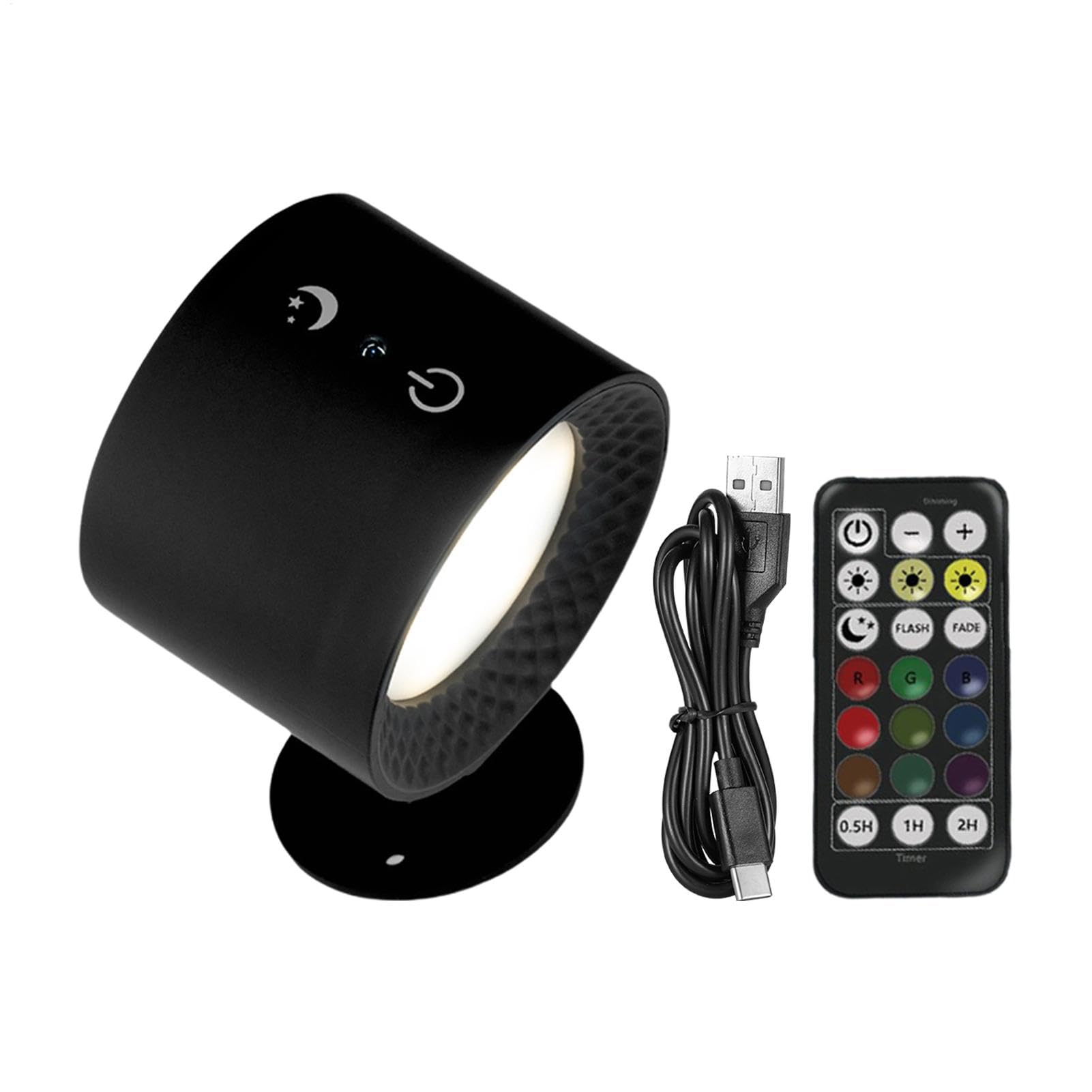Aplique de pared LED RGB con control remoto y lámpara recargable 8