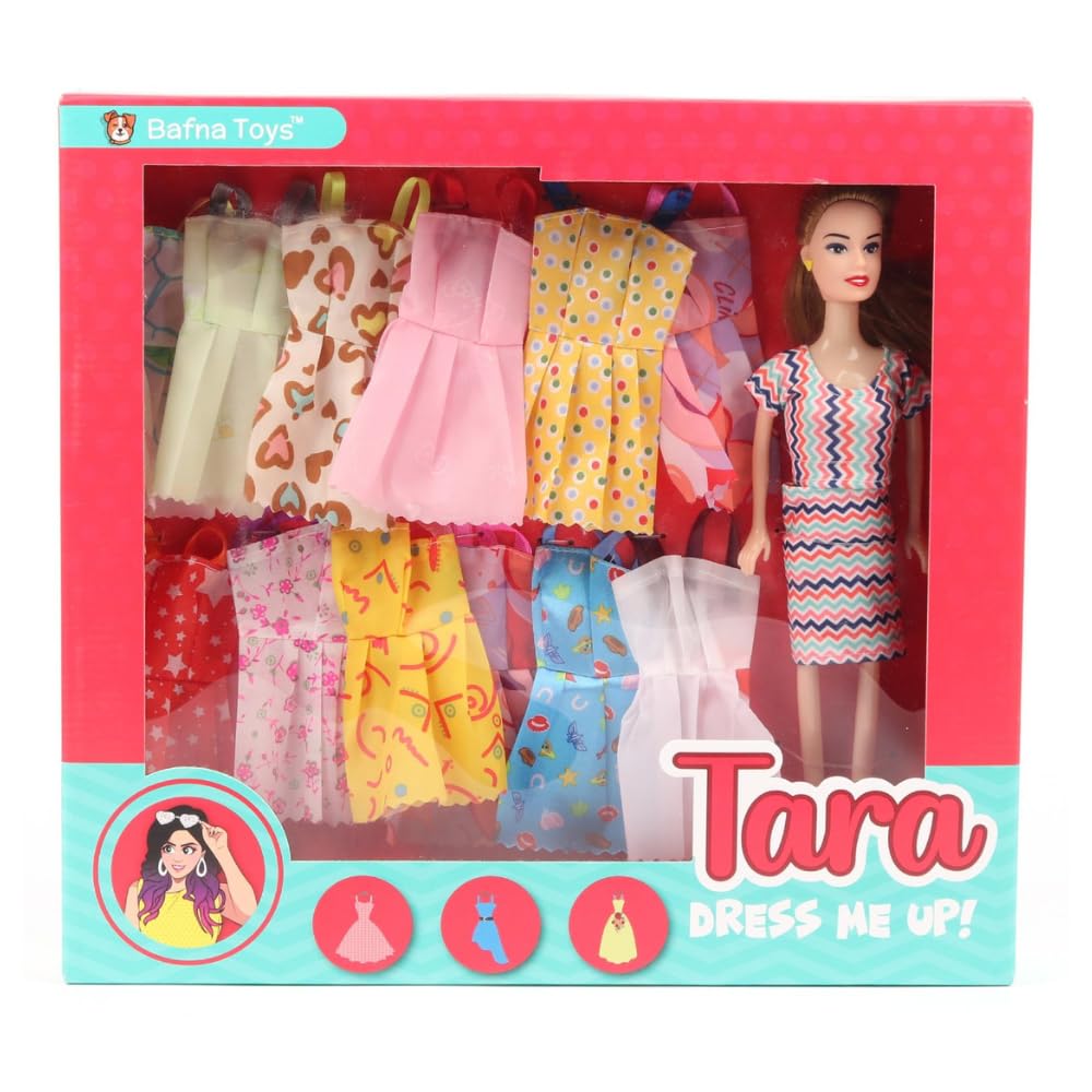 Tara Dress Me Up Doll: Includes 13 Stylish Outfits for Mix & Match Fun, Doll Set for Girls