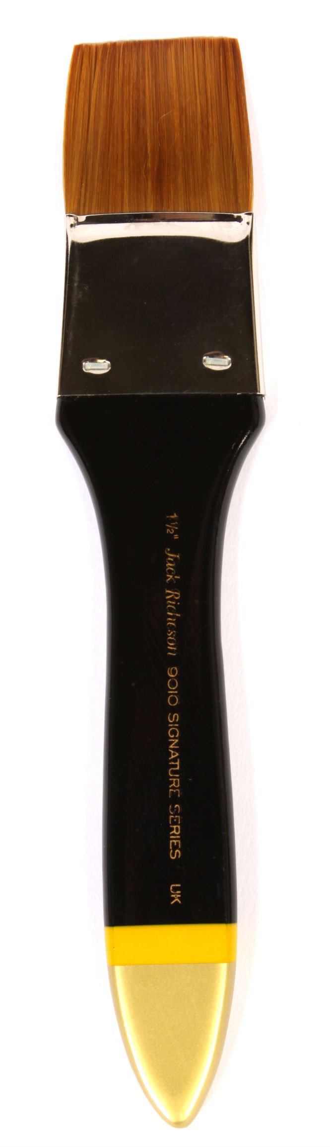Jack Richeson Black 9000 Series Synthetic Short Handle Watercolor Flat Brush, 1-1/2-Inch