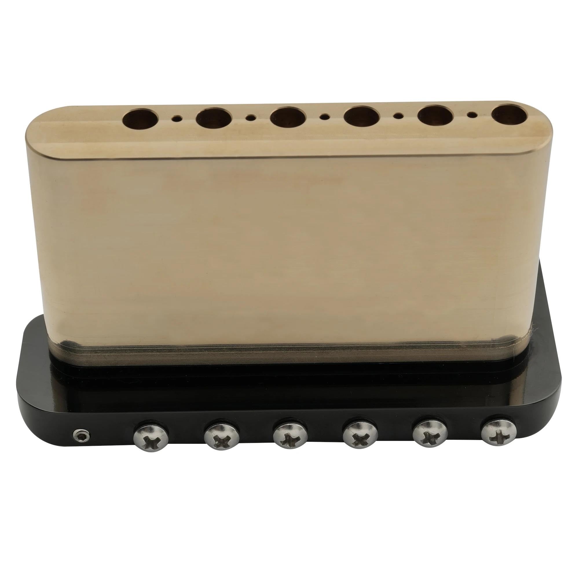 Professionale Ponte Per Chitarra Ponte Tremolo A 6 Viti In Ottone Massiccio Da 52,5 Mm Per Parti Di Ricambio Chitarra Elettrica(Black)