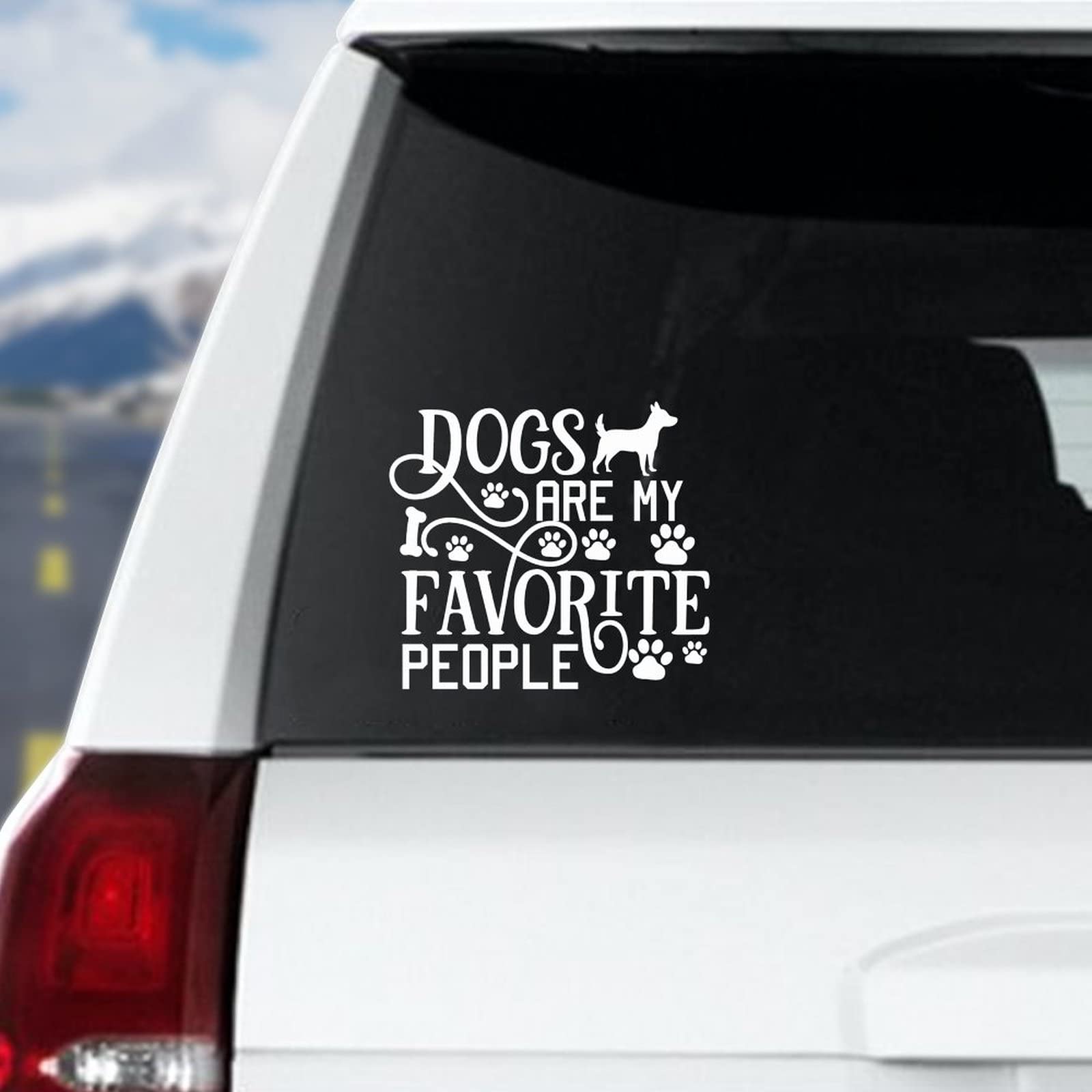 "What I Like About People Their Dogs" Vinyl Sticker | 5" Waterproof Decal For Car, Laptop, IPad