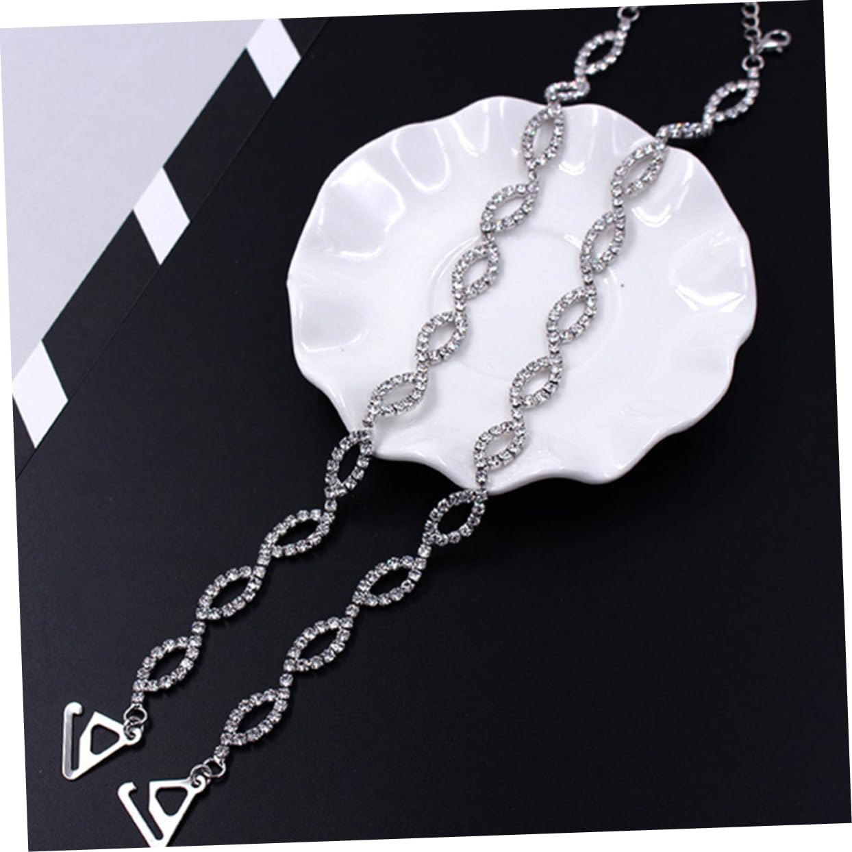 Wear Bra Straps Women's Bra Shoulder Straps Rhinestone Bra Straps Metal for Lingerie Set Wedding and Party