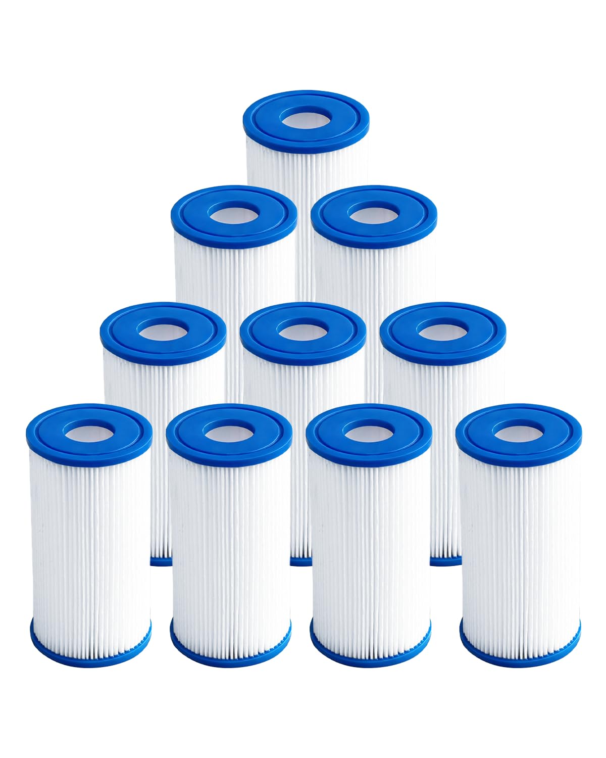 DAYEAR Ice Bath Water Filter 5" x 2.5" (10 Pack) Cold Plunge Filter 20 Micron Pleated Sediment filtrage Replacement for Ice Bath Tub Hot Tub Water