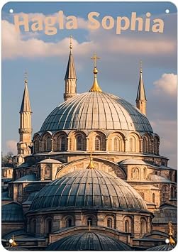 Hagia Sophia Vintage Metal Sign Funny Tin Sign Retro Wall Decor for Home, Bar, Kitchen, Garage, Man Cave 6x8 inch