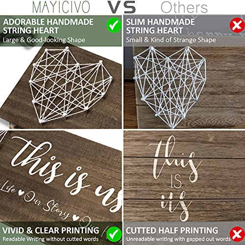 Valentines Day Gifts for Mom Women, Housewarming Gifts New Home Wall Decor Sign, This Is Us Family Picture Frame Wedding… - Image 8