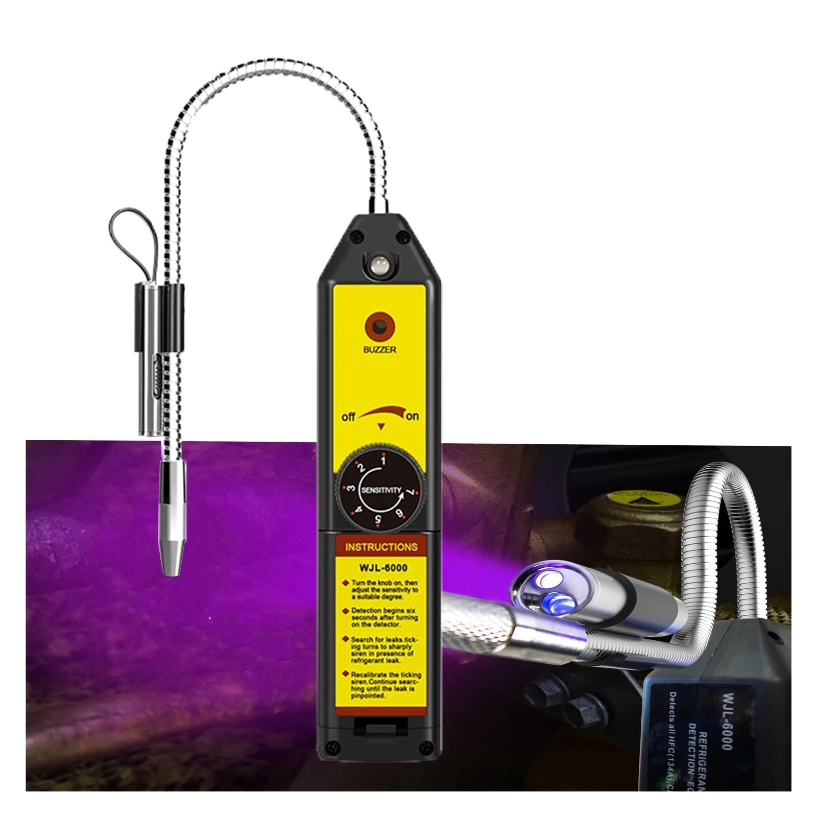 Detektor nieszczelności freonu Halogenowy detektor Czynnik chłodniczy HVAC Klimatyzator R22 R410A R134A R1234YF CFC HCFC HFC Narzędzie Dokładne Monitorowanie Czasie Rzeczywistym