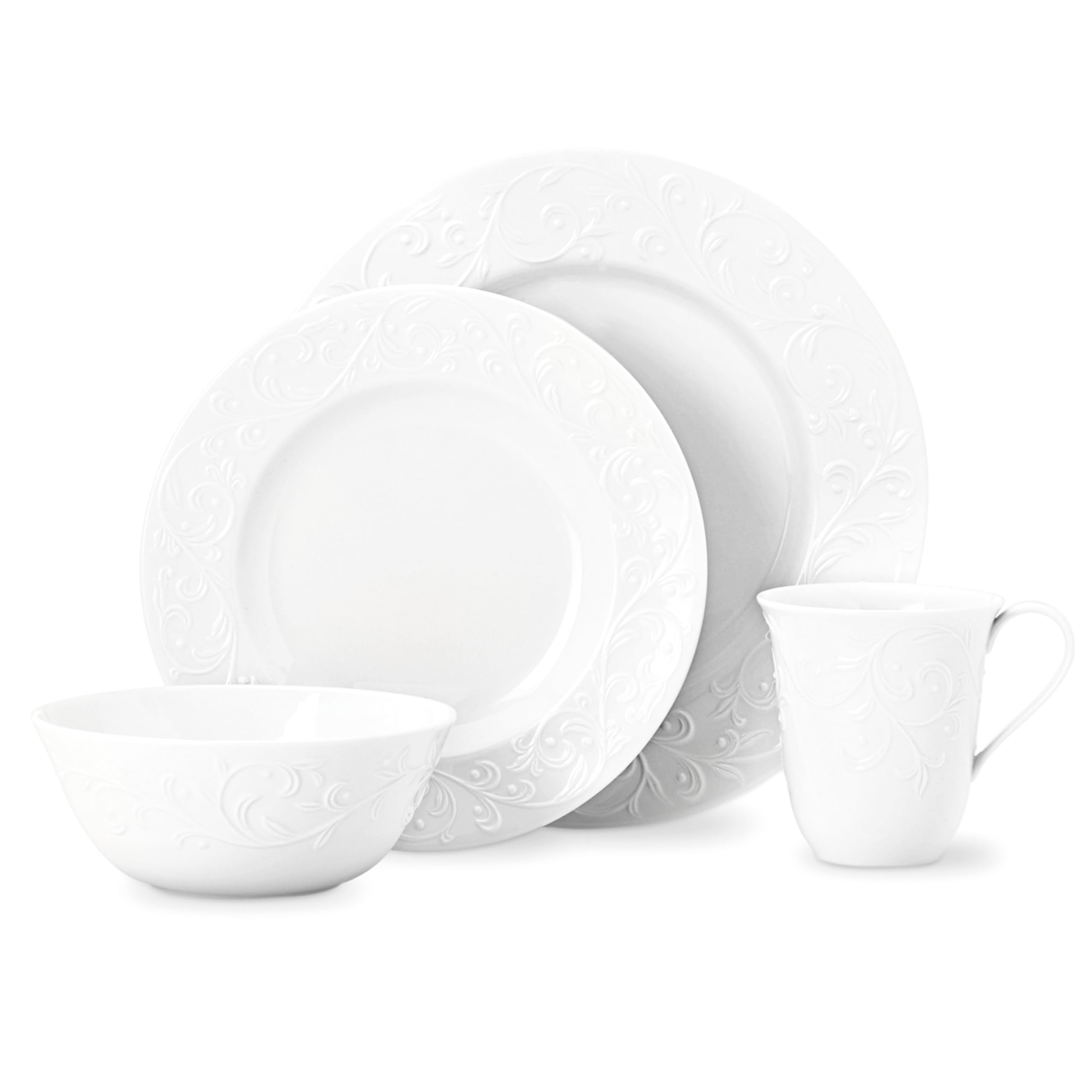 Lenox 806686 Opal Innocence Carved 4-Piece Place Setting