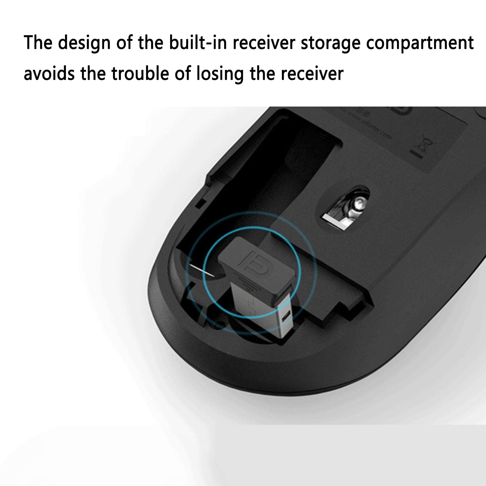 JUSHZ Souris sans Fil Ergonomique Gamer Gaming Photoélectrique 1600 DPI 2,4 GHz Brancher Et Utiliser (100x60mm,White)
