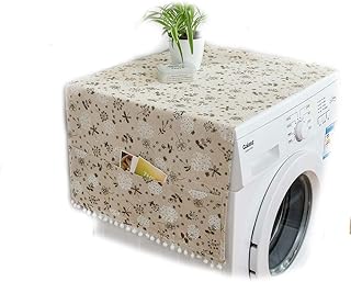 Calayu Pokrowiec na pralkę, pyłoszczelny pokrowiec z bocznymi kieszeniami na lodówkę, kuchenkę mikrofalową, meble | pokrowiec ochronny dekoracyjny, pyłoszczelny