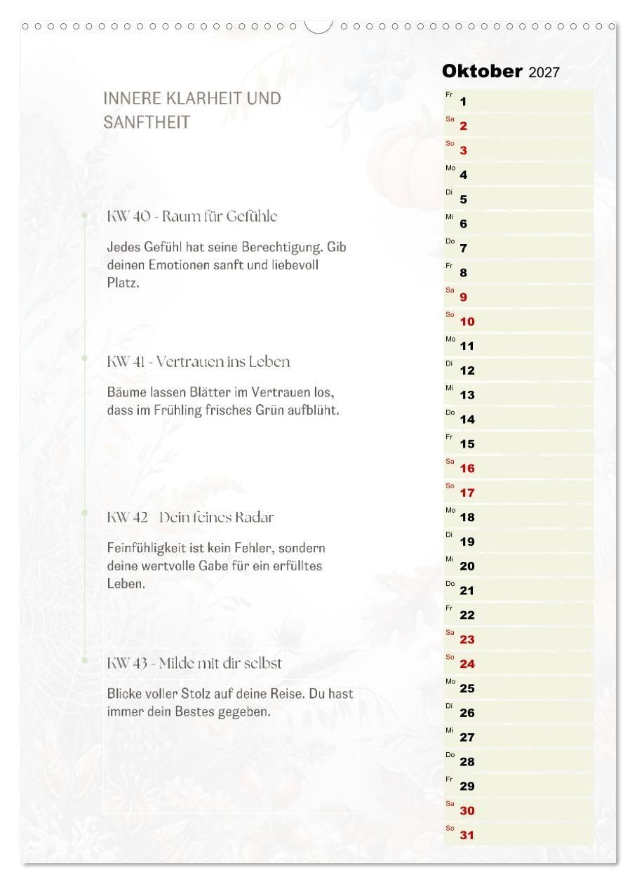 SEELENKOMPASS (hochwertiger Premium Wandkalender 2027 DIN A2 hoch), Kunstdruck in Hochglanz: Impulse für Achtsamkeit und Stille