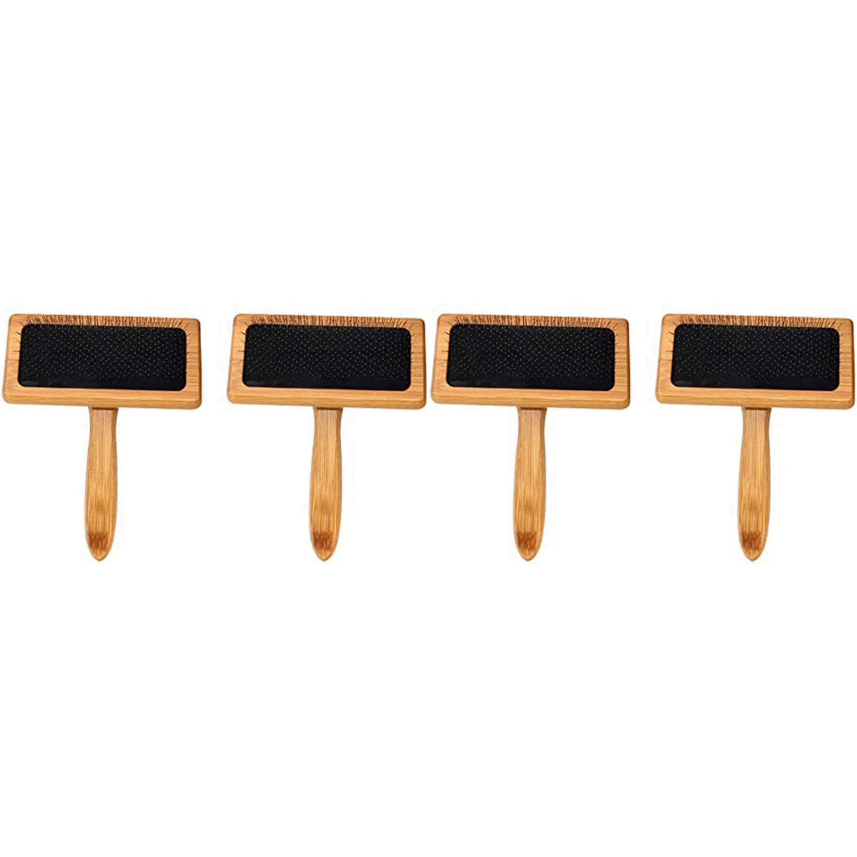 Hndhbfgrt 2X Wooden Carding Brushes Needle Felting Cleaner Comb with Handle Professional Needle Felting Hand Carders for